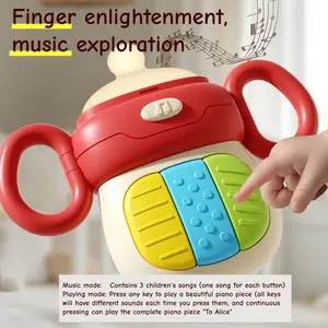 1-piece baby sensory teething rattle toy with multifunctional light and music,soothing baby's emotions,6-12-18 months newborn rattle shaking toy,Christmas gift