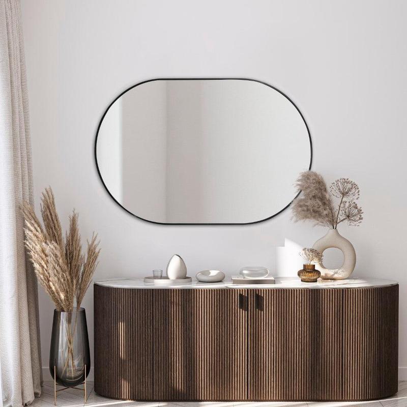 Milly 24 in. W x 36 in. H Medium Oval Metal Framed Wall Mirror