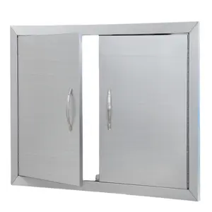Garvee 31" x 24" High - Performance Stainless Steel Outdoor Kitchen Door Ideal for BBQ Islands, Fireplaces, and Multiple Indoor/Outdoor Installations