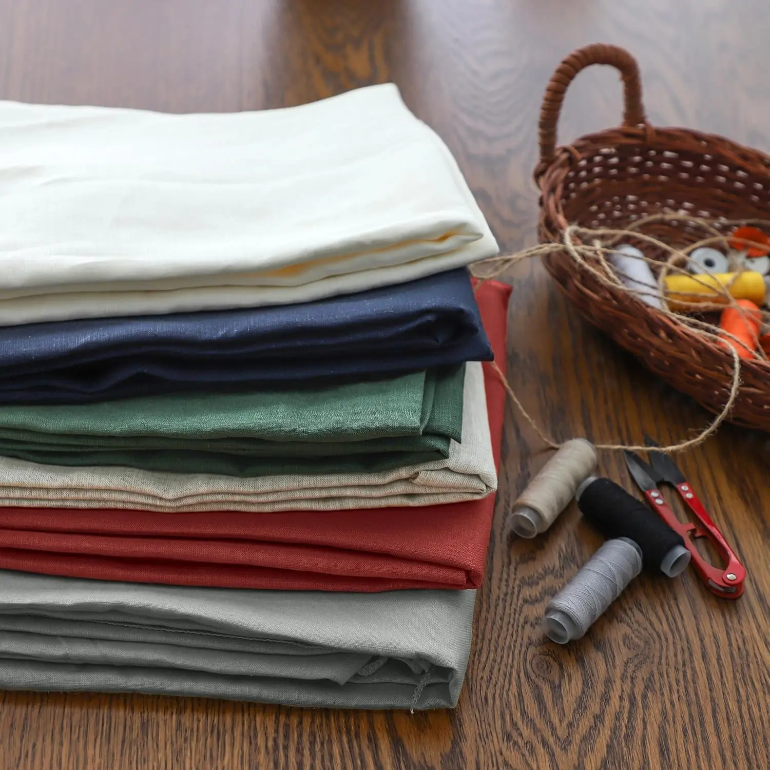 100% Linen Fabric by the Yard - 78" Wide Natural Breathable Linen Cloth for DIY, Embroidery, Sewing, Clothing, Bags, Home Decor, Crafts, and Art Canvases (Linen,1 Yard)