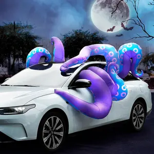 8FT Halloween Inflatable Trunk or Treat Car Decorations, 8 Octopus Tentacles Trunk Or Treat Inflatable Halloween Decor Outdoor, Halloween Blow Ups with LEDs for Outdoor Halloween Decorations gifts boyfriend