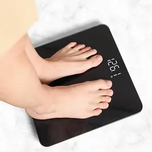 Vitafit Digital Scale for Body Weight High Precision LED Display Auto Calibration 400lb 182kg Capacity 3 AAA Batteries Included Spray Silver Black Finish