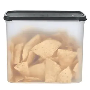 Mod Mate Rectangle 4 Jet Black Airtight Moisture-Proof Food Storage Container 8.7 L for Flour Sugar Pasta Rice Chips & More