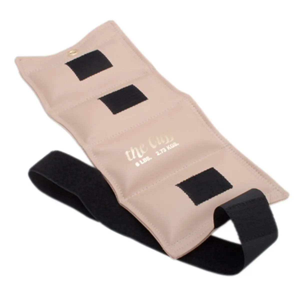212 MAIN 6 lb Beige Contoured Ankle & Wrist Cuffs, Heavy-Duty Double-Stitched Weights for Rehabilitation and Weight Training, Comfortable Secure Fit, Unisex, Thigh, 6 Lbs, Color-Coded, Functional Training Workout