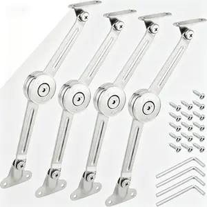 Foldable Lid Stay Hinges for Boxes, Soft Close & Multi-Angle 75°/90°/110°, 20KG Capacity Cabinet Hinge Support with Hex Key, Safe Hardware for Chest Wardrobe Wooden Storage Box