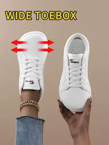 Women's Wide Toe Breathable Sneakers, Soft Soled Sneakers, All-Season Versatile Soft Sole Casual Board Shoes, Comfortable and Stylish Footwear
