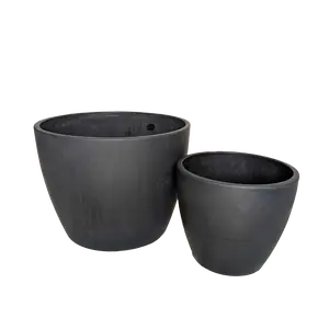 Black and TerraCotta Eco Pots
