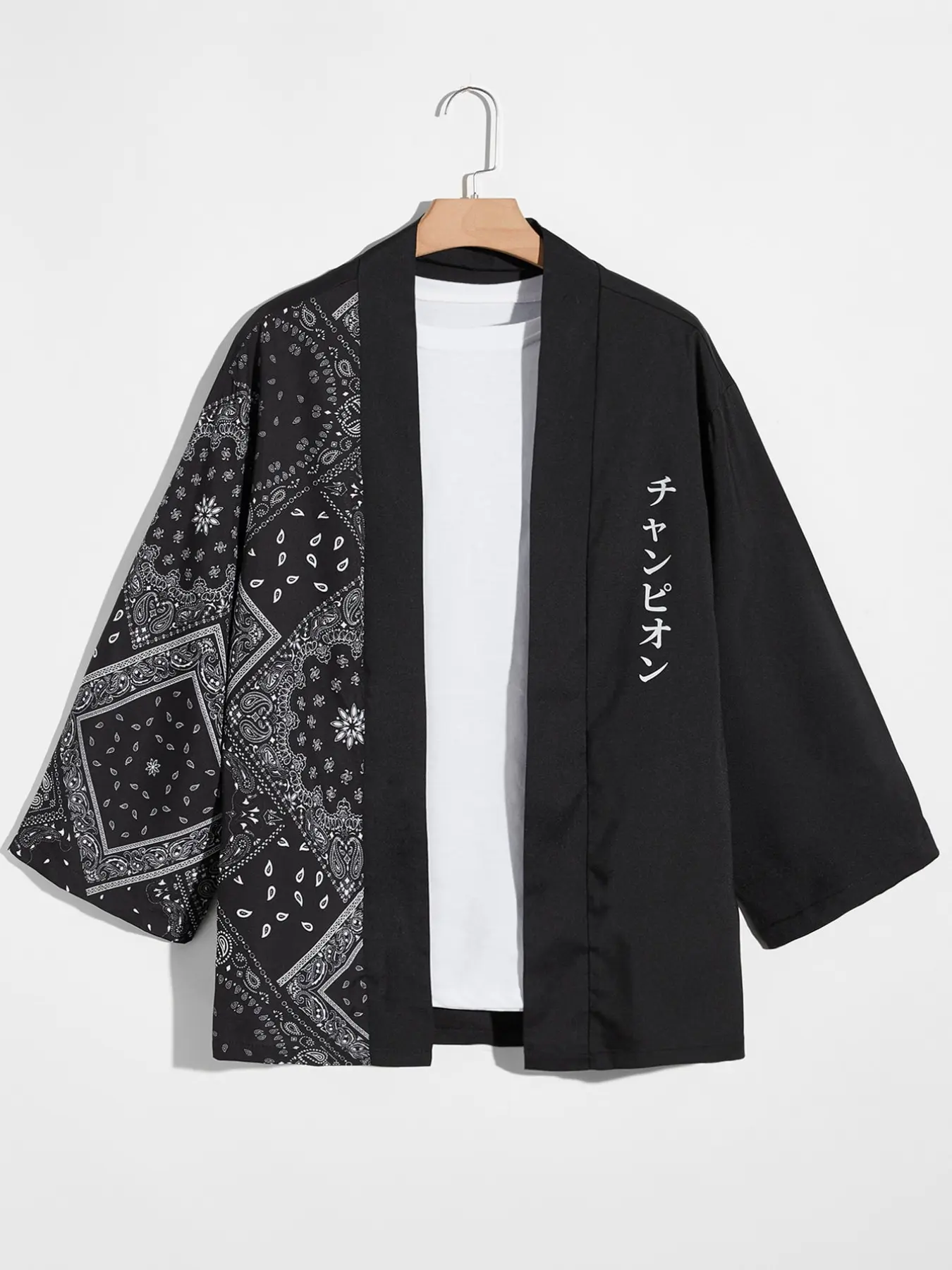 Men's The Great Wave Print Short Sleeve Traditional Kimono, Regular Fit Casual Fashion Comfy Top for Daily Outdoor Wear, Men Clothes for Summer, Gamis