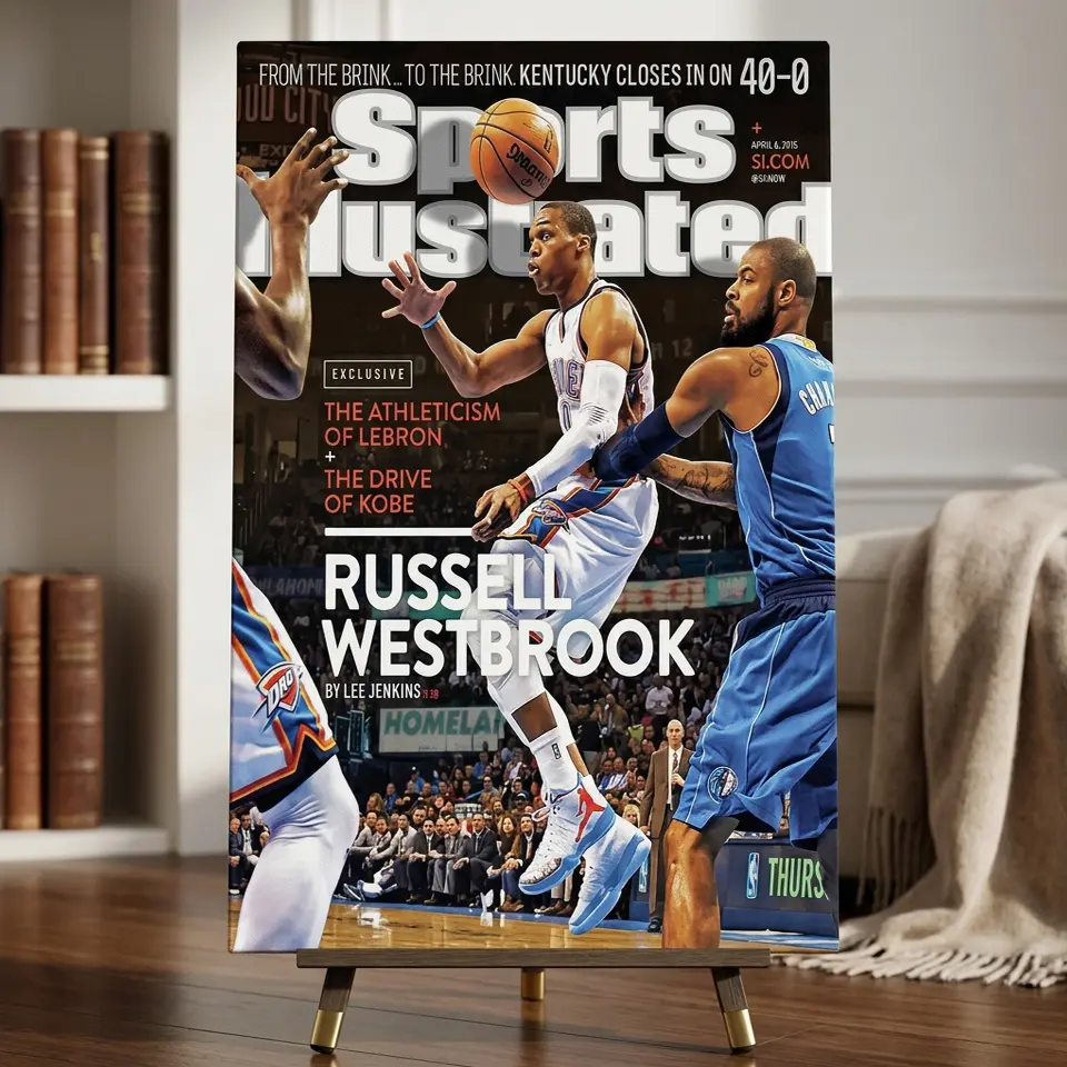 Russell Westbrook Poster, Wall Print, Basketball , Poster Print, Sports Decor, OKC Poster, Basketball Gift