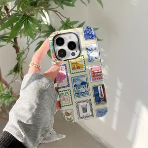 Stamp City Landmark Memory Travel 2-in-1 Phone Case, Protective Cover for iPhone 11 12 13 14 15 16 17 Pro Max Pro Plus, Compatible with Samsung Galaxy S25 S24 S23 Ultra Local Personalized Cellphone Smartphone