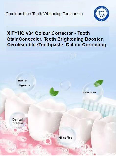 XIFYHO Cerulean blue Teeth Whitening Toothpaste, FreshenBreath Toothpaste for Oral Hygiene Clean,Daily Oral Health Care Cleansing Paste