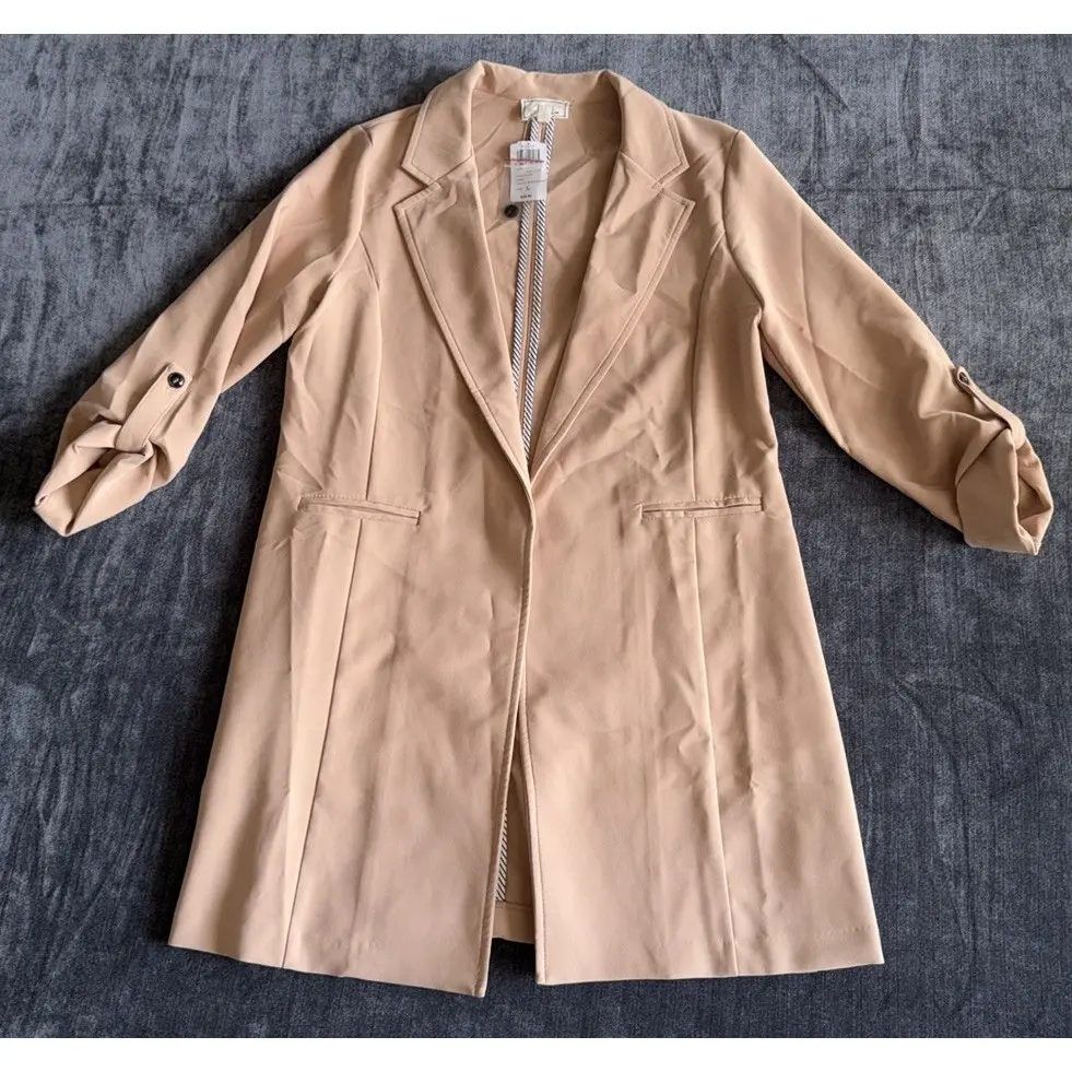 NEW WINDSOR PINK | KHAKI WITH POCKETS BLAZER JACKET WOMEN'S SIZE LARGE (L) NWT