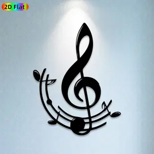 1pc Musical Note Metal Wall Art, Vibrant Musical Note Statue Mural, Ideal Gift for New Year, Christmas, Music Decor Enthusiasts,  Perfect for Living Room Wall & Garden Fence, Stylish Home & Outdoor Decor