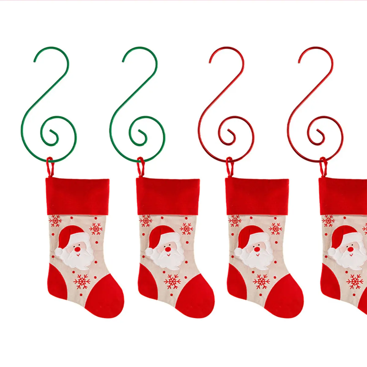 Iron S-Shaped Christmas Ornament Hooks, 20-Pack Festive Home Decor Essentials for Christmas Tree, Stockings, Doors