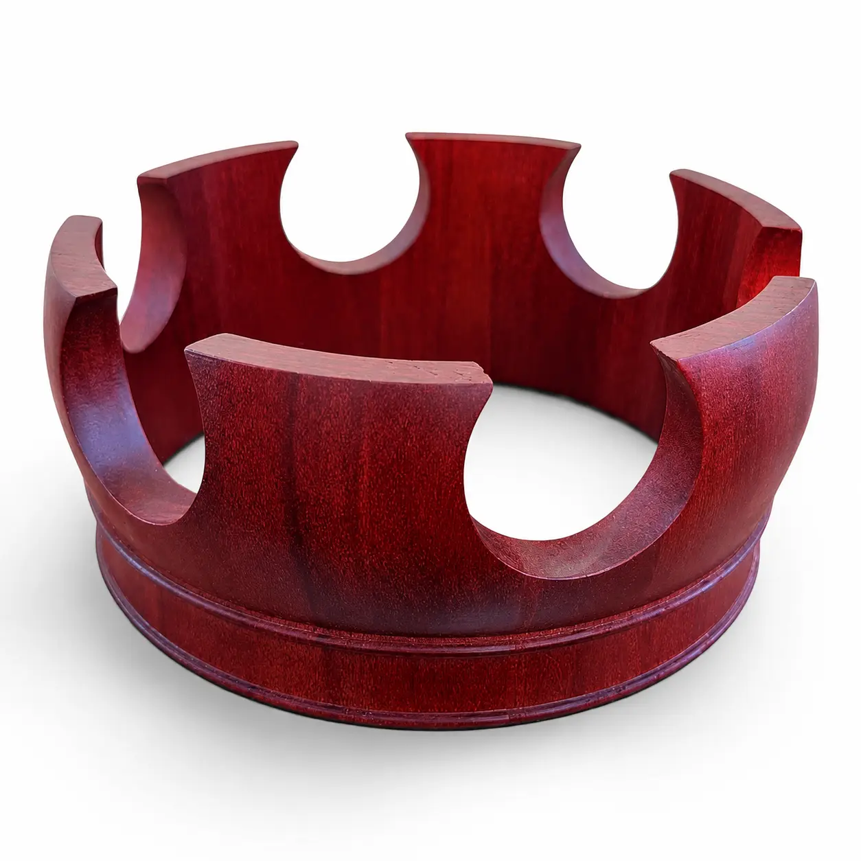 Wooden Corona Crown for Shango Batea – Red Yoruba Altar Accessory Decoration Santeria Religious