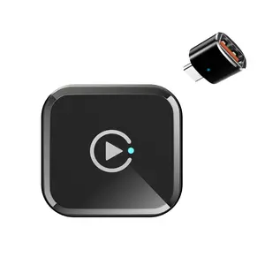 Wireless CarPlay & Android Auto Adapter, 2-in-1 Wireless CarPlay Adapter for Factory Wired Cars, Plug & Play, No Lag, Auto Connect, Mini Compact Design, Fits 1000+ Vehicles