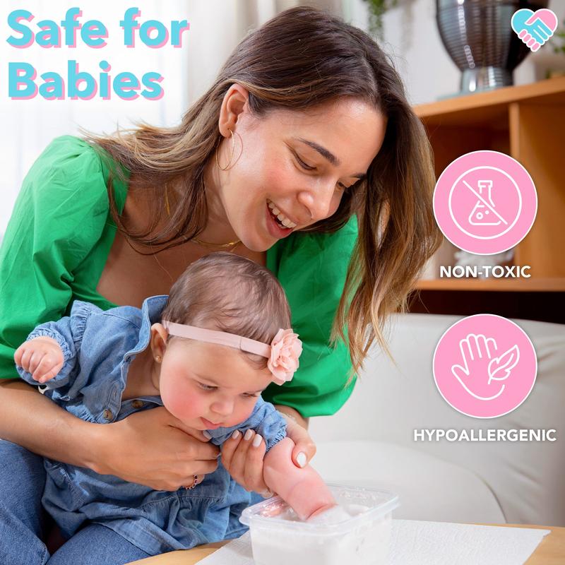 Luna Bean Baby Hand and Foot Casting Kit 2pc – Perfect Gift for New Parents, Baby Showers, Nursery Décor and Maternity