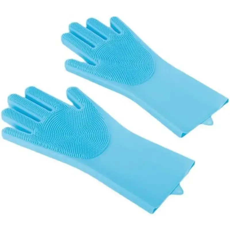 2 Pack Pet Bathing Gloves, 2-In-1 Silicone Brush & Massage Tool, Suitable for Dogs & Cats, Home Grooming Accessories