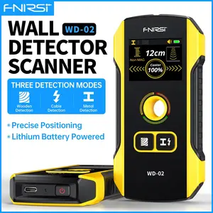 FNIRSI WD-02 Metal Detector Wall Detector Multifunctional with Positioning Hole AC Live Cable Rebar Wooden Beams Metal Pipes