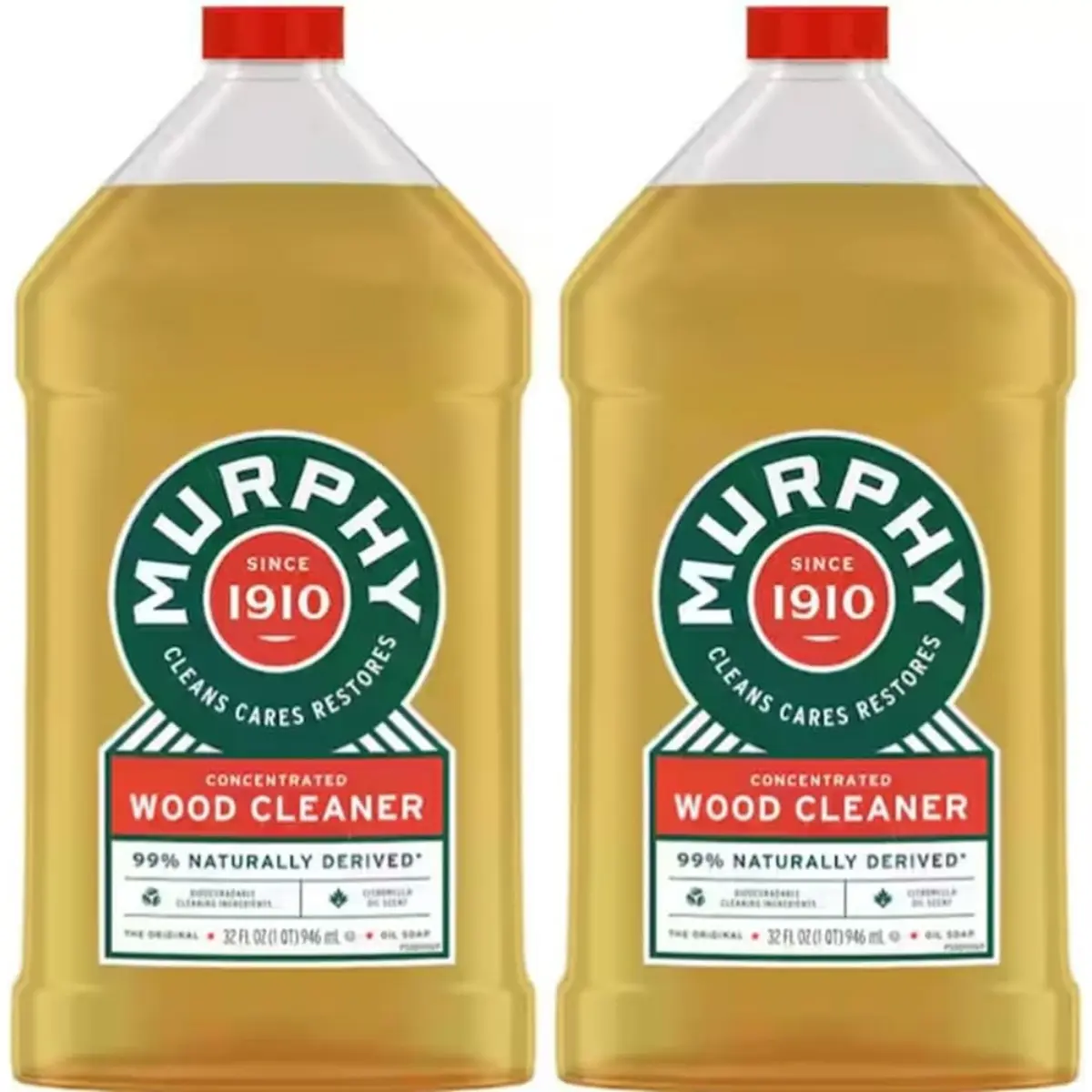 Murphy Oil Soap Wood Cleaner - 32 fl oz All-Purpose Multipurpose Household Cleaner with Natural Cleaning Agents, Wood-Safe Floor Cleaner for Home Care, All Purpose Cleaner, Wood-Safe Floor Cleaners