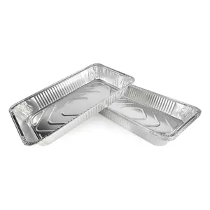 IDL Packaging Full Size Aluminum Steam Table Pans - Deep, 21" x 13" x 3" (pack of 5) - Disposable Foil Pan for Grilling, Roasting, BBQ, Cooking, Baking, Freezing