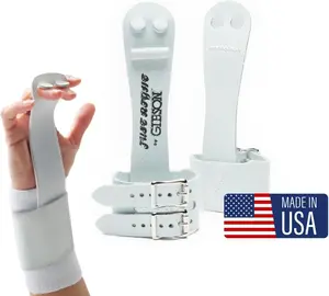 Gibson Athletic Just Right Uneven Bar Gymnastics Grips for Girls - Narrow Fit Leather Hand Grips for Gymnastics Bars - Gymnastics Equipment & Accessories, Made in USA Gibson Athletic