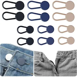 12-Piece Waist Extender Set, No-Sew Instant Waist Extension for Men & Women Pants, Available in Three Colors, Adds 1-1.4 Inches, No Sewing Needed