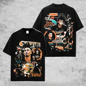 Vintage Stephon Castle SC 5 Graphic Tee Spurs Basketball Oversized Unisex Streetwear Casual Fan Apparel Gift For Men And Women