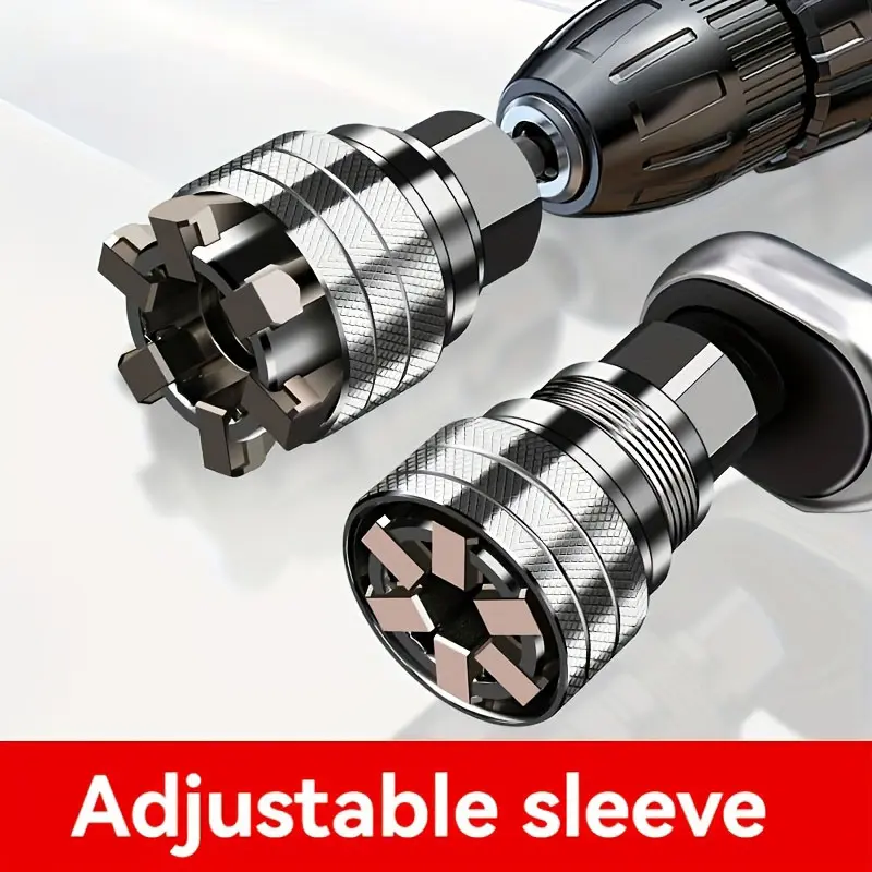 Professional Adjustable Socket Wrench Set - Durable Metal Construction, Baked Enamel Ends, Industrial Work Tools, Efficient Screw & Nut Removal, Suitable for Enthusiasts & Professionals