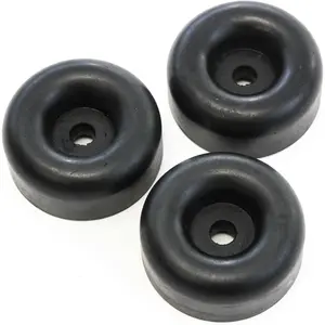 3 Rubber Bumpers for Trailer Compatible with Ramp Door Truck 2.5 Inches Round Replacement Cargo Stop