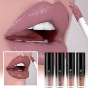 1PC Matte Velvet Brown Highly Saturated Lip Gloss Long-Lasting, Non-Stick, Moisturizing, Hydrating Liquid Lipstick with Matte Finish