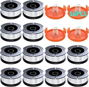 16 Pack Weed Eater String Compatible with , 360ft 0.065" AF-100 Replacement Spool, Autofeed String Trimmer Line Fit for  Weed Wacker(12 Spools,4 Spool Caps,4 Springs)