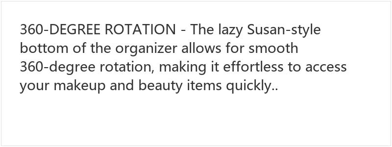 360° Rotating Makeup Organizer, Spinning Cosmetic Storage Rack with Adjustable Shelves, Space-Saving Vanity Organizer, Multicolor