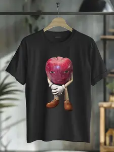 100% Cotton Me Asf Apple Funny Apple With Face Meme Wapple T-Shirt