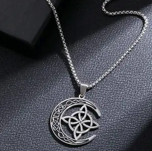 stainless steel necklace Nudo de bruja