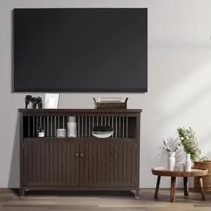 AHB Solid Wood Outdoor Sideboard Buffet Cabinet, TV Stand and Storage Console for Patio Deck Entryway, Multi-Purpose Furniture for Outdoor Entertaining