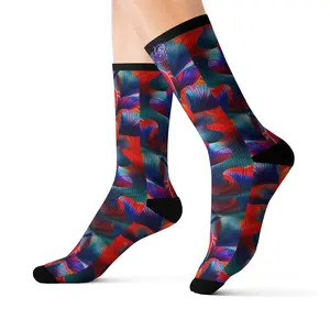 Cool Designed Comfy Socks, Fun Socks, Colorful Pattern, Crew Socks, Socks With Colorful Patterns. Back to School Gift. sublimation