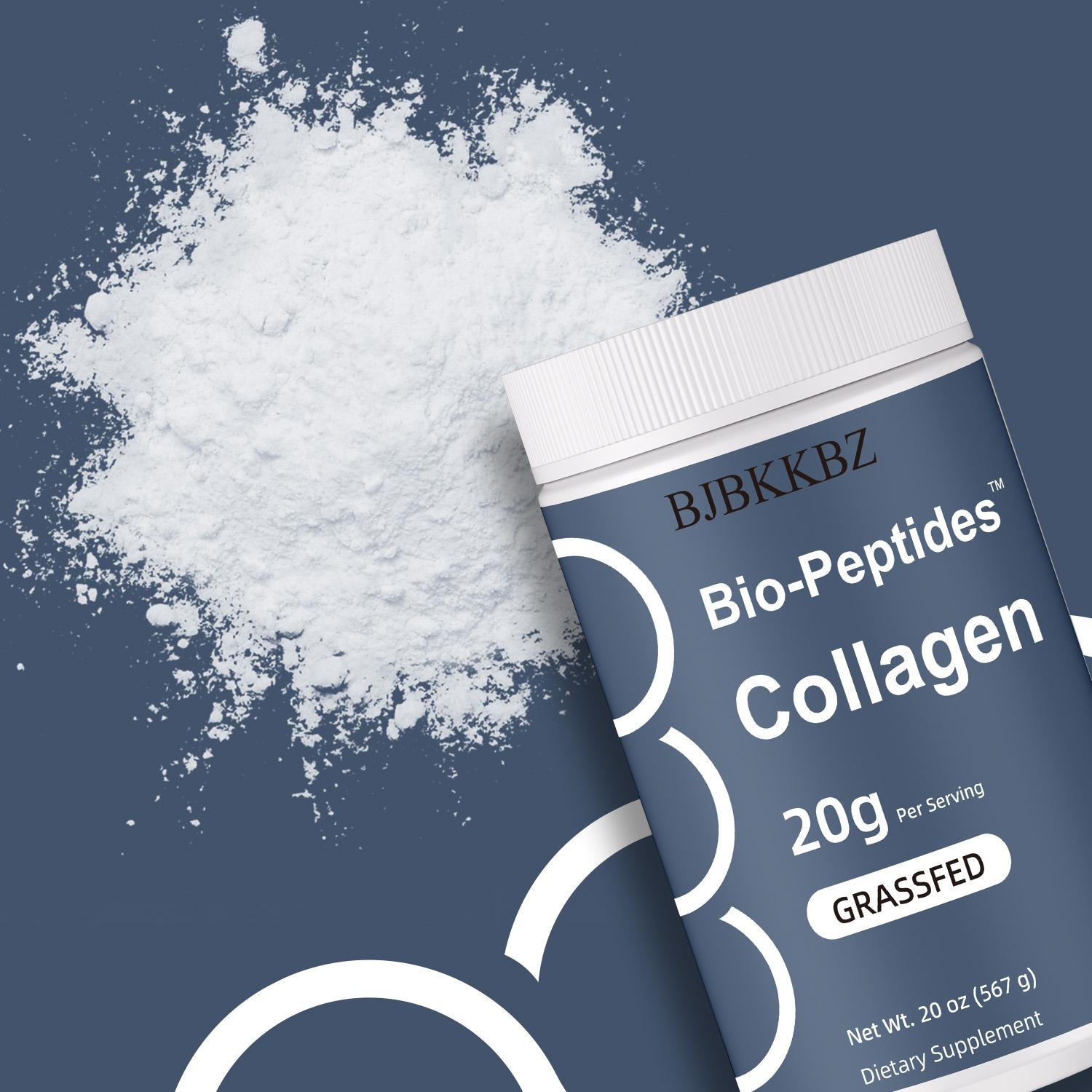 BJBKKBZ Grass-Fed Collagen Peptides Powder, 20g Bioactive Collagen per Serving, Supports Skin, Hair, Nails & Joints, 567g