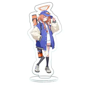 Game Figure Blue Archive Takanashi Hoshino Cosplay Acrylic Stand Figure Anime Decor Prop Collection Souvenir Gifts For Friends