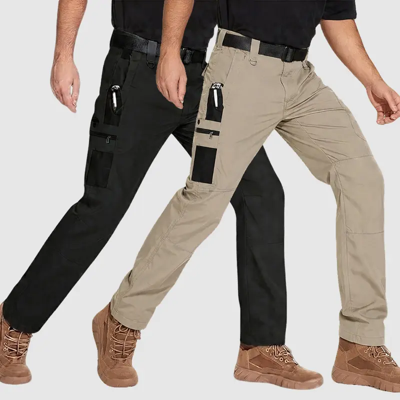 Homug 2PCS Tactical Cargo Work Pants for Men, Ripstop, Water-Resistant, 9 Pockets, Breathable, Hiking & Construction Pants