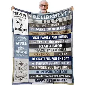 Retirement Gifts for Men, Best Retirement Gift Ideas, Retired Gifts, Funny Retirement Gifts for Male, Happy Mens Retirement Gifts for Coworker, Gifts for Retirement Blanket 60"x50"