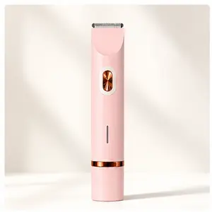 Electric Bikini Trimmer for Women, 2-in-1 Dual Head Shaver & Razor, Rechargeable Waterproof Body & Facial Hair Removal, Painless for Pubic Hair, Face, Underarms, Legs, Cordless Summer Gift