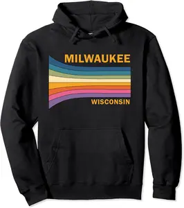 Retro Vintage 70s Milwaukee Wisconsin Pullover Hoodie - Yoandymira Shop 33B09BLFDQNQ