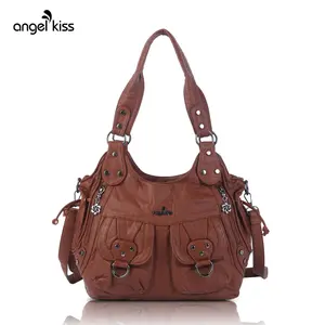Angel Kiss Women's Fashion Shoulder Bag – Stylish, Waterproof PU Leather, Extra Large Capacity