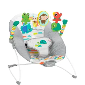 Baby Bouncer Seat  Comfy Infant Rocker with Soothing Vibrations & Toy Bar, Soft Support for Newborns 0–6 Months, Unisex Design