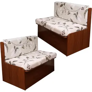 GOSTADY 2 Sets RV Dinette Cushion Covers Printed Camper Cushion Slipcover Stretch 2 Seat Sofa Chair Cover Furniture Protector for RV Camper Car Bench 2 Backrest Covers & 2 Bench Covers,01