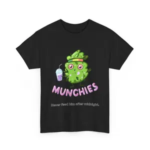 Casual unisex Funny Print T-Shirt, Munchies Tshirt Streetwear