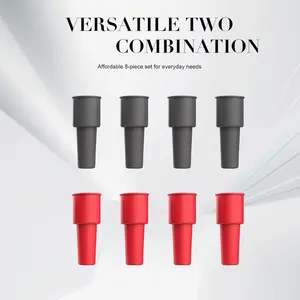 8 PCS Silicone Wine Stoppers, Leakproof Airtight Seal, Reusable Bottle Caps for Wine Champagne Beer Soda, Keep Beverages Fresh, Fits Standard & Sparkling Bottles