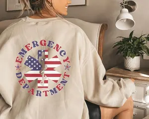 Patriotic ER Nurse Shirt, Emergency Department Sweatshirt, 4th Of July Nurse Top, Emergency Room Nurse Apparel, Unisex