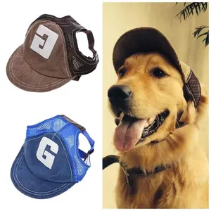 Dog Hat Dog Sunscreen Hat Baseball Cap Outdoor Sports Hat with Ear Holes Adjustable Pet Hat for Small and Medium Dog Large Dogs